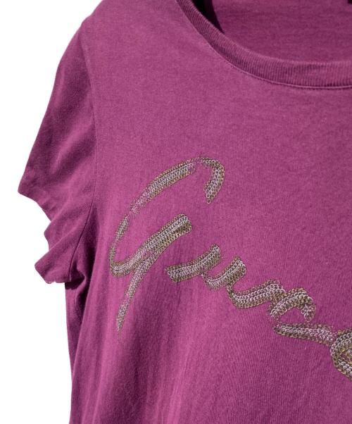 GUCCI（グッチ）GUCCI (グッチ) ロゴTシャツ パープル サイズ:Ｍの古着・服飾アイテム