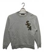 WIND AND SEAウィンダンシー）の古着「Camo Sea Crewneck Sweatshirt」｜グレー