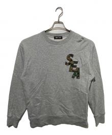 WIND AND SEA（ウィンダンシー）の古着「Camo Sea Crewneck Sweatshirt」｜グレー
