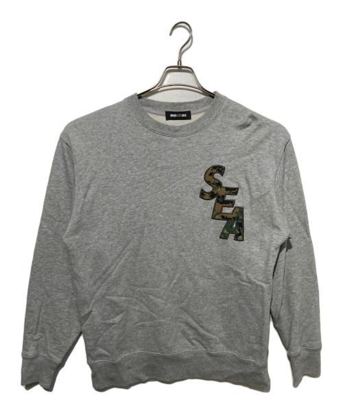 WIND AND SEA（ウィンダンシー）WIND AND SEA (ウィンダンシー) Camo Sea Crewneck Sweatshirt グレー サイズ:Mの古着・服飾アイテム