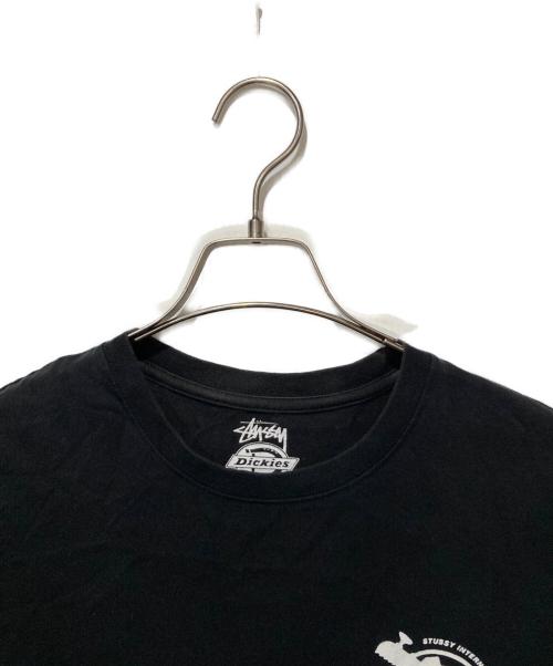 stussy（ステューシー）stussy (ステューシー) Dickies (ディッキーズ) プリントTシャツ ブラック サイズ:Sの古着・服飾アイテム