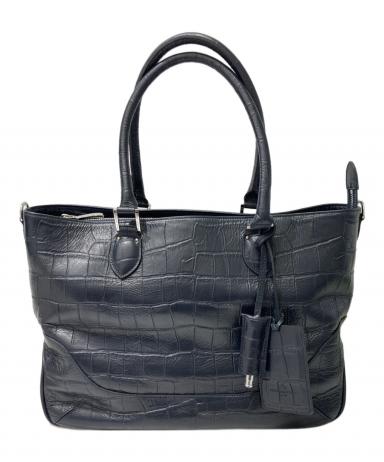 中古・古着通販】PELLE MORBIDA (ペッレモルビダ) 型押しトートバッグ