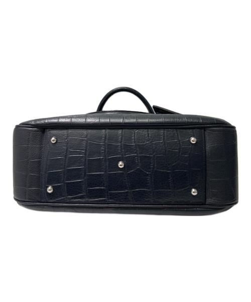 PELLE MORBIDA（ペッレモルビダ）PELLE MORBIDA (ペッレモルビダ) 型押しトートバッグ ネイビーの古着・服飾アイテム