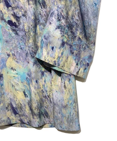 HERALBONY（ヘラルボニー）HERALBONY (ヘラルボニー) デシンパフスリーブ「えんにち」 ブルー サイズ:Fの古着・服飾アイテム