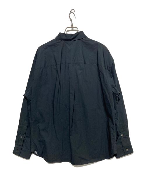 HERALBONY（ヘラルボニー）HERALBONY (ヘラルボニー) レギュラーカラーシャツ「heart-mm2024」 ブラック サイズ:Mの古着・服飾アイテム