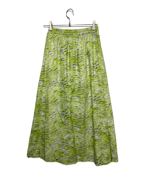 HERALBONY（ヘラルボニー）HERALBONY (ヘラルボニー) フロントギャザースカート「えだまめ」 グリーン サイズ:Fの古着・服飾アイテム
