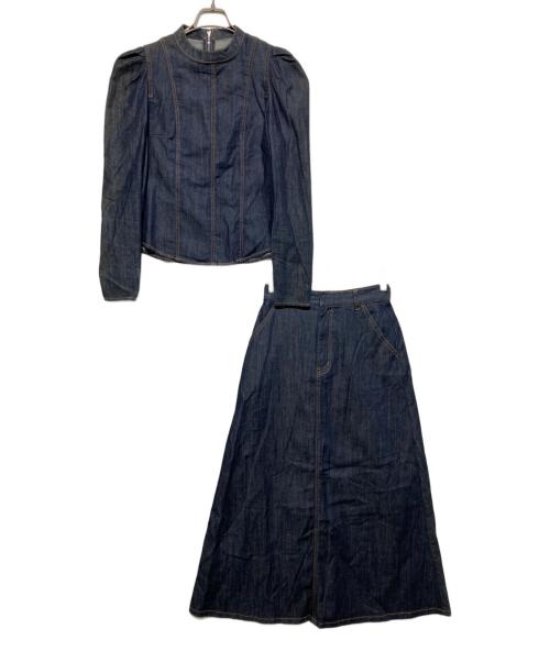 Ameri（アメリ）AMERI (アメリ) デニムセットアップ インディゴ サイズ:Sの古着・服飾アイテム
