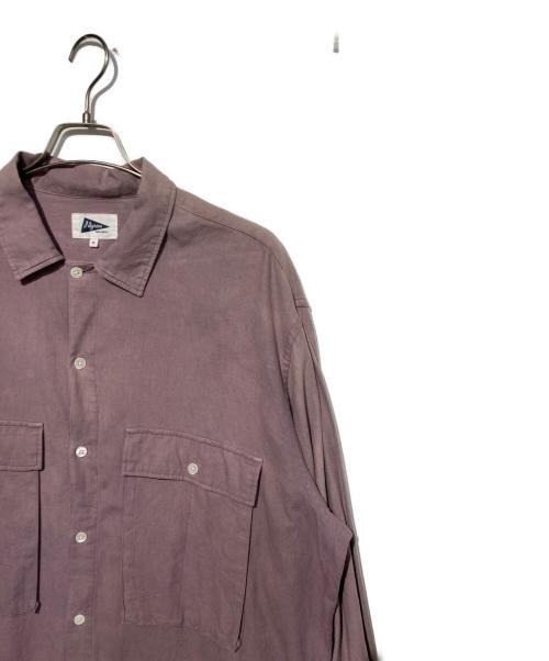Pilgrim Surf+Supply（ピルグリム サーフサプライ）PILGRIM SURF+SUPPLY (ピルグリム サーフサプライ) ワークシャツ パープル サイズ:XLの古着・服飾アイテム