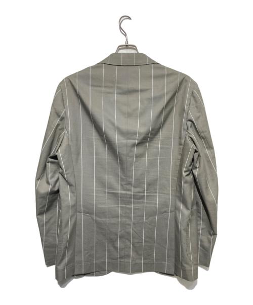 BRUNELLO CUCINELLI（ブルネロクチネリ）BRUNELLO CUCINELLI (ブルネロクチネリ) ストライプテーラードジャケット グレー サイズ:48の古着・服飾アイテム