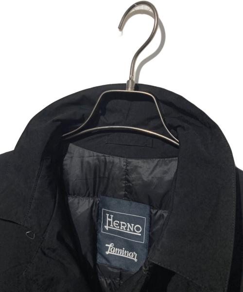 HERNO（ヘルノ）HERNO (ヘルノ) Laminar ダウンステンカラーコート ブラック サイズ:48の古着・服飾アイテム