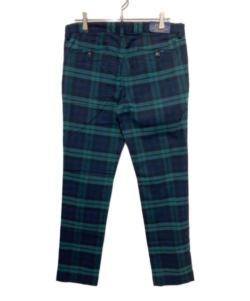 POLO RALPH LAUREN（ポロ・ラルフローレン）POLO RALPH LAUREN (ポロ・ラルフローレン) ブラックウォッチ スリムフィットパンツ ネイビー×グリーン サイズ:34の古着・服飾アイテム