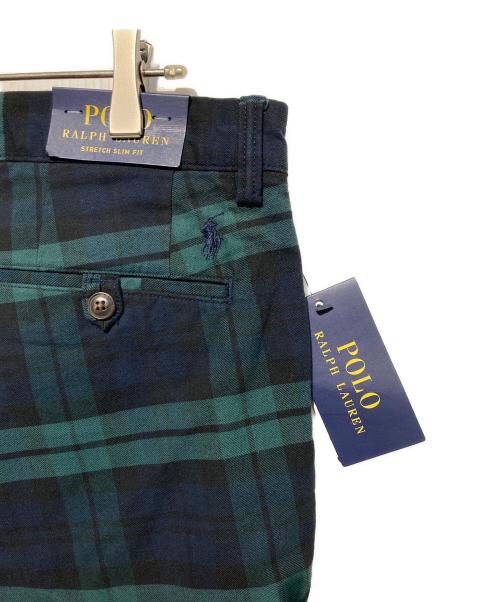 POLO RALPH LAUREN（ポロ・ラルフローレン）POLO RALPH LAUREN (ポロ・ラルフローレン) ブラックウォッチ スリムフィットパンツ ネイビー×グリーン サイズ:34の古着・服飾アイテム
