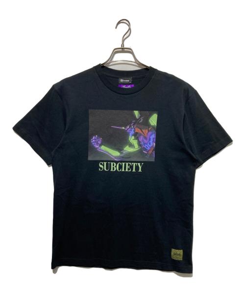 SUBCIETY（サブサエティ）SUBCIETY (サブサエティ) エヴァンゲリオン DISC10 Tシャツ ブラック サイズ:Mの古着・服飾アイテム