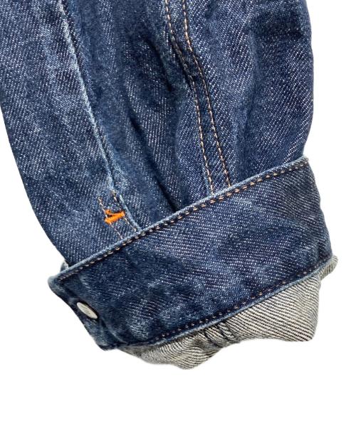 W.&L.T（ウォルト）W.&L.T (ウォルト) 稲妻刺繍デニムジャケット インディゴ サイズ:Lの古着・服飾アイテム