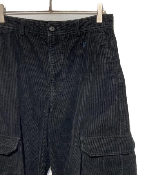 Acne studios（アクネ ストゥディオズ）Acne studios (アクネ ストゥディオズ) コーデュロイ カーゴパンツ ブラック サイズ:Sの古着・服飾アイテム