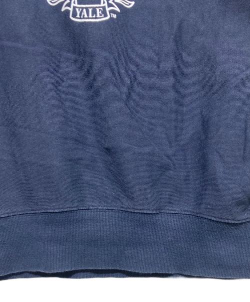 Champion（チャンピオン）Champion (チャンピオン) YALE UNIVERSITY (イェールユニバーシティ) カレッジロゴリバースウィーブスウェット ネイビー サイズ:Ｌの古着・服飾アイテム