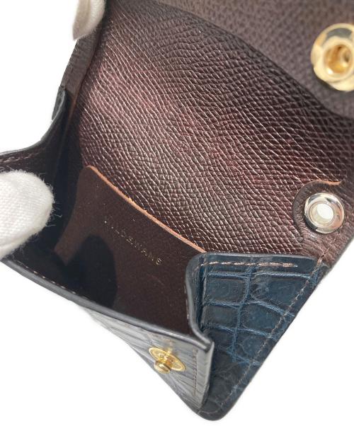 WILDSWANS（ワイルドスワンズ）WILDSWANS (ワイルドスワンズ) COOLCAT TONGUE コインケース ネイビー×ブラウンの古着・服飾アイテム