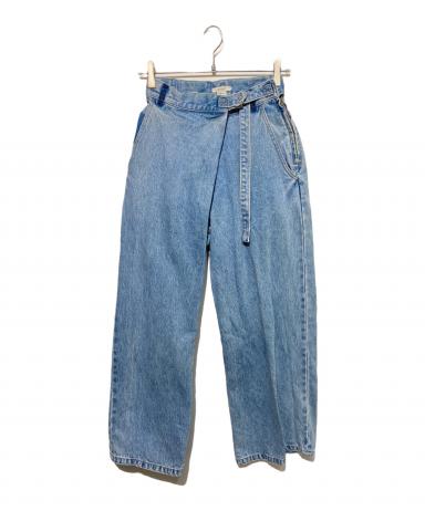 中古・古着通販】AMERI (アメリ) WRAP DENIM WIDE PANTS インディゴ