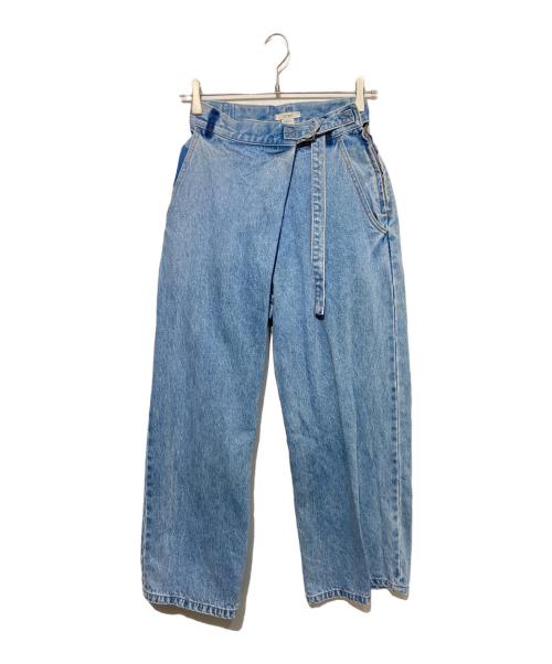 Ameri（アメリ）AMERI (アメリ) WRAP DENIM WIDE PANTS インディゴ サイズ:24の古着・服飾アイテム