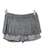JOSE MOONジョゼムーン）の古着「DOUBLEWAIST PLEATS MINISKIRT」｜グレー