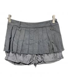 JOSE MOON（ジョゼムーン）の古着「DOUBLEWAIST PLEATS MINISKIRT」｜グレー