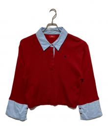 POLO BCS×LAGUNA MOON（ポロ・ビーシーエス×ラグナムーン）の古着「シャツレイヤードニット」｜レッド×ブルー