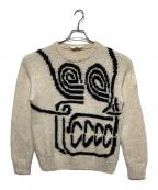 MONCLERモンクレール）の古着「MAGLIONE TRIOCT GIROCOLLO インターシャ編みニット」｜ベージュ