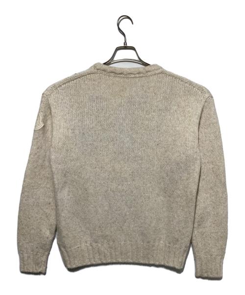 MONCLER（モンクレール）MONCLER (モンクレール) MAGLIONE TRIOCT GIROCOLLO インターシャ編みニット ベージュ サイズ:Mの古着・服飾アイテム