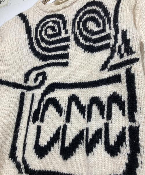 MONCLER（モンクレール）MONCLER (モンクレール) MAGLIONE TRIOCT GIROCOLLO インターシャ編みニット ベージュ サイズ:Mの古着・服飾アイテム