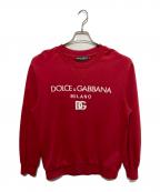 DOLCE & GABBANAドルチェ＆ガッバーナ）の古着「DGロゴスウェット」｜レッド
