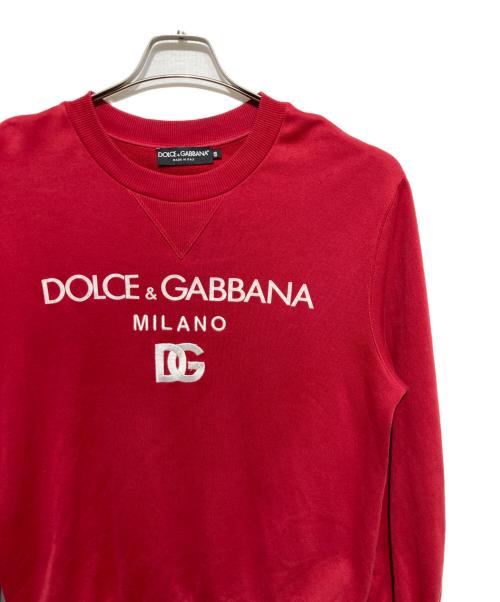 DOLCE & GABBANA（ドルチェ＆ガッバーナ）DOLCE & GABBANA (ドルチェ＆ガッバーナ) DGロゴスウェット レッド サイズ:48の古着・服飾アイテム
