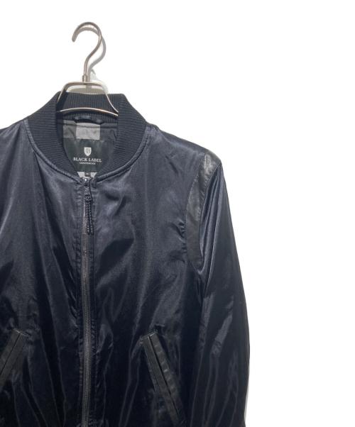 BLACK LABEL CRESTBRIDGE（ブラックレーベル クレストブリッジ）BLACK LABEL CRESTBRIDGE (ブラックレーベル クレストブリッジ) レザー切替ブルゾン ブラック サイズ:Mの古着・服飾アイテム