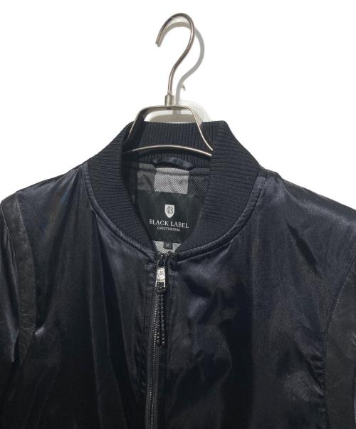 BLACK LABEL CRESTBRIDGE（ブラックレーベル クレストブリッジ）BLACK LABEL CRESTBRIDGE (ブラックレーベル クレストブリッジ) レザー切替ブルゾン ブラック サイズ:Mの古着・服飾アイテム