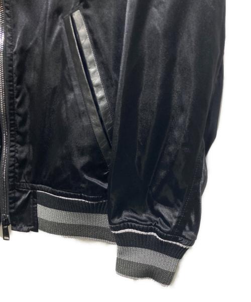 BLACK LABEL CRESTBRIDGE（ブラックレーベル クレストブリッジ）BLACK LABEL CRESTBRIDGE (ブラックレーベル クレストブリッジ) レザー切替ブルゾン ブラック サイズ:Mの古着・服飾アイテム