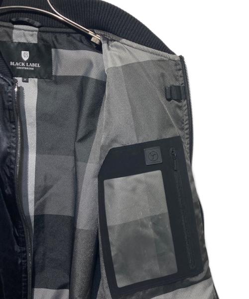 BLACK LABEL CRESTBRIDGE（ブラックレーベル クレストブリッジ）BLACK LABEL CRESTBRIDGE (ブラックレーベル クレストブリッジ) レザー切替ブルゾン ブラック サイズ:Mの古着・服飾アイテム