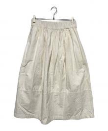 elsa esturgie（エルザ エストロジー）の古着「コットンヘンプ フレアスカート」｜ホワイト