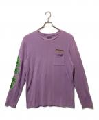 stussyステューシー）の古着「ロングスリーブカットソー」｜パープル