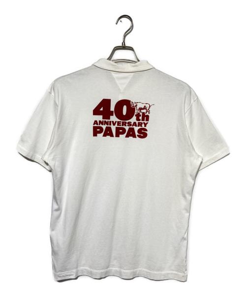 PAPAS（パパス）PAPAS (パパス) ポロシャツ ホワイト サイズ:Ｍの古着・服飾アイテム