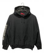 SUPREMEシュプリーム）の古着「Collegiate Sleeve Hooded Sweatshirt」｜ブラック