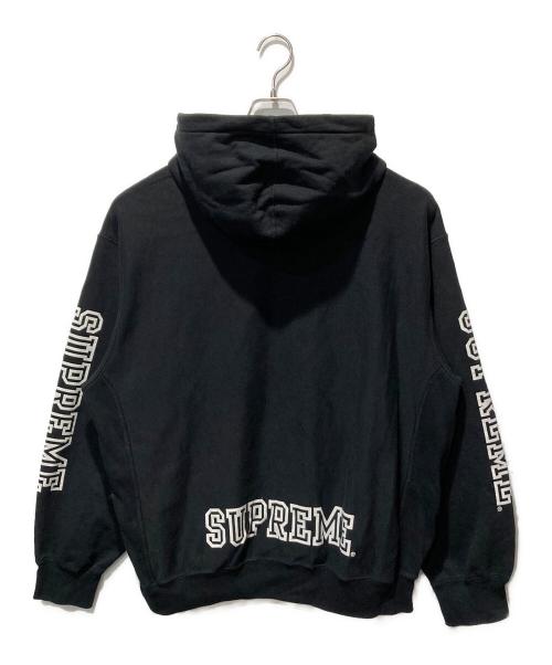 SUPREME（シュプリーム）SUPREME (シュプリーム) Collegiate Sleeve Hooded Sweatshirt ブラック サイズ:Lの古着・服飾アイテム