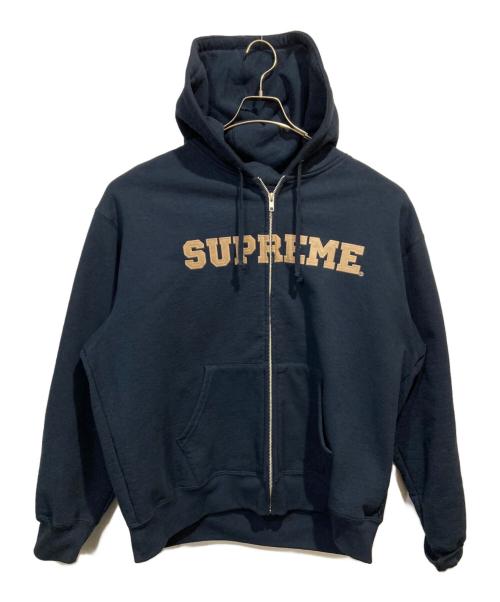 SUPREME（シュプリーム）Supreme (シュプリーム) collegiate applique zip up hooded sweatshirt ネイビー サイズ:Lの古着・服飾アイテム