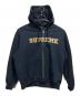 Supreme（シュプリーム）の古着「collegiate applique zip up hooded sweatshirt」｜ネイビー