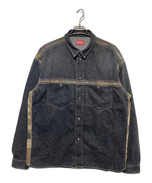 DIESEL（ディーゼル）DIESEL (ディーゼル) D-HOR-FS デニムシャツ ブラック サイズ:XXLの古着・服飾アイテム