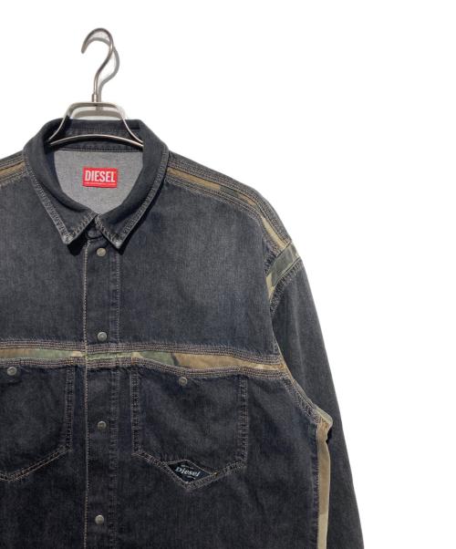 DIESEL（ディーゼル）DIESEL (ディーゼル) D-HOR-FS デニムシャツ ブラック サイズ:XXLの古着・服飾アイテム