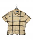 POLO RALPH LAURENポロ・ラルフローレン）の古着「CLAYTON リネン混チェックシャツ」｜ベージュ