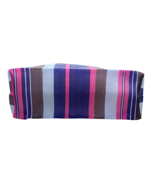 MARNI（マルニ）MARNI (マルニ) MARKET STRIPE BAG ネイビー×ピンク 未使用品の古着・服飾アイテム