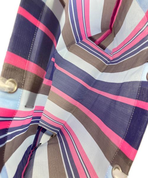 MARNI（マルニ）MARNI (マルニ) MARKET STRIPE BAG ネイビー×ピンク 未使用品の古着・服飾アイテム