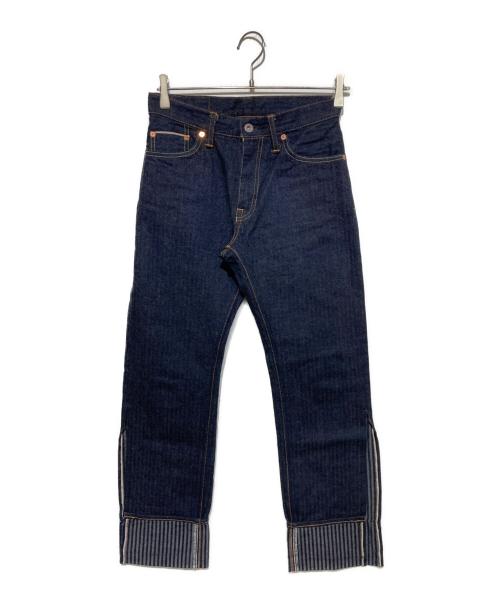 graphzero（グラフゼロ）graphzero (グラフゼロ) サイドスリット ヒッコリーデニムパンツ インディゴ サイズ:29の古着・服飾アイテム