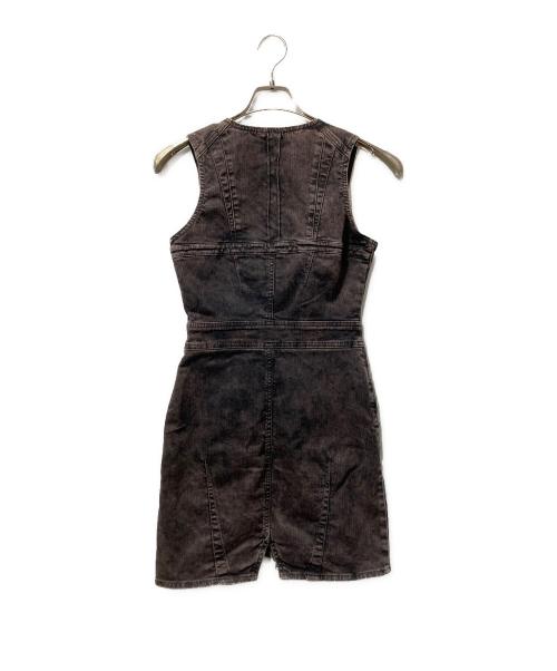 DIESEL（ディーゼル）DIESEL (ディーゼル) ジップアップデニムワンピ－ス ブラック サイズ:ＸＳの古着・服飾アイテム