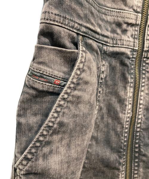 DIESEL（ディーゼル）DIESEL (ディーゼル) ジップアップデニムワンピ－ス ブラック サイズ:ＸＳの古着・服飾アイテム